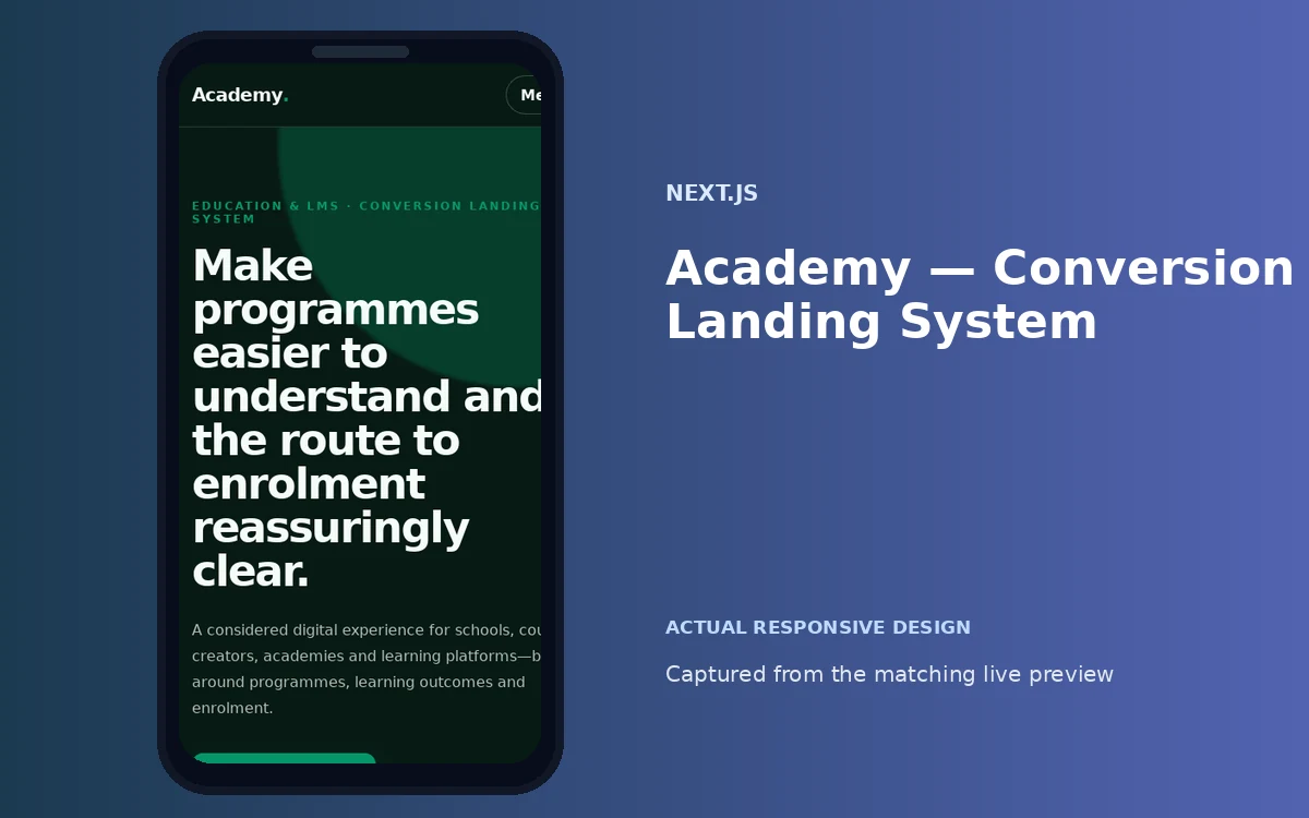 Academy — Conversion Landing System screenshot 4