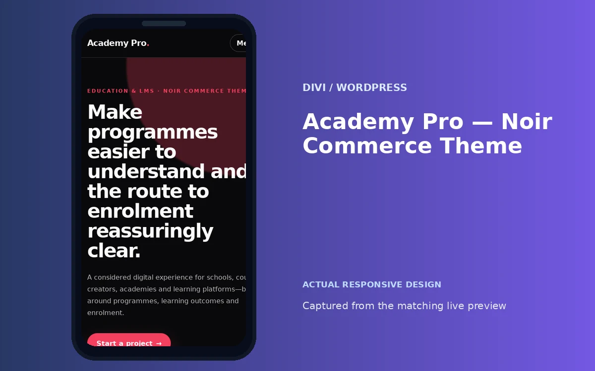 Academy Pro — Noir Commerce Theme screenshot 4