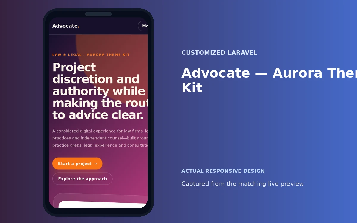 Advocate — Aurora Theme Kit screenshot 4