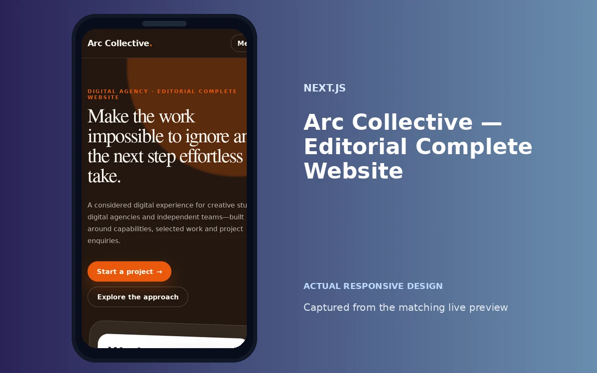 Arc Collective — Editorial Complete Website screenshot 4