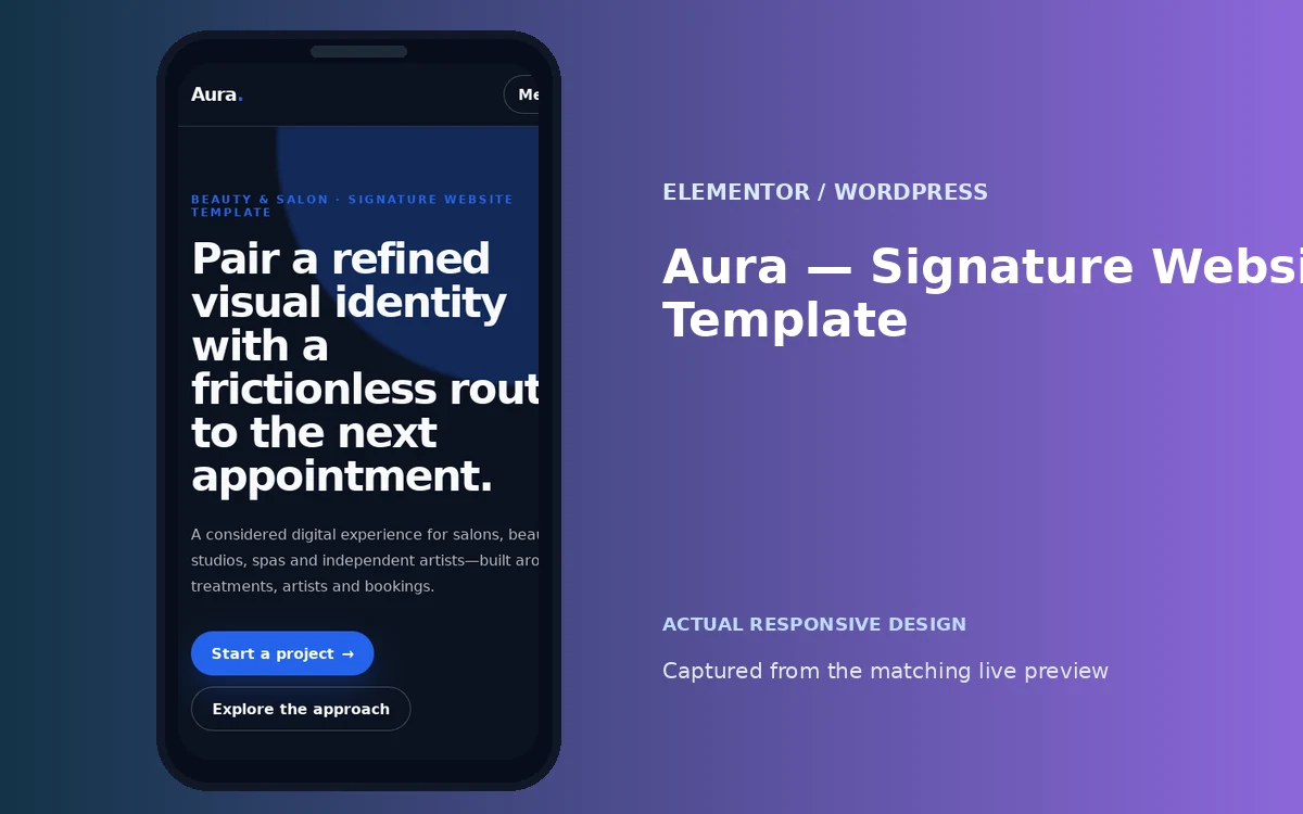 Aura — Signature Website Template screenshot 4