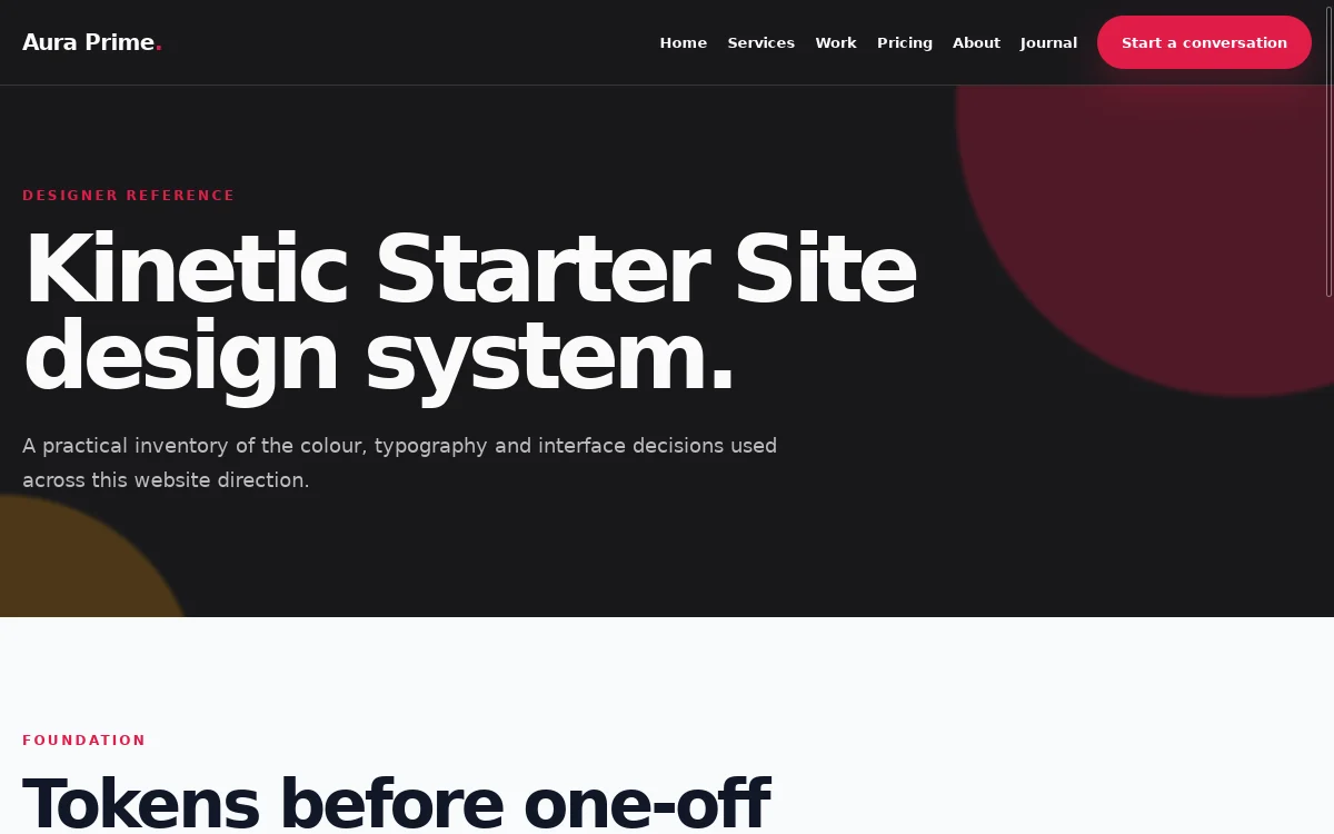 Aura Prime — Kinetic Starter Site screenshot 3