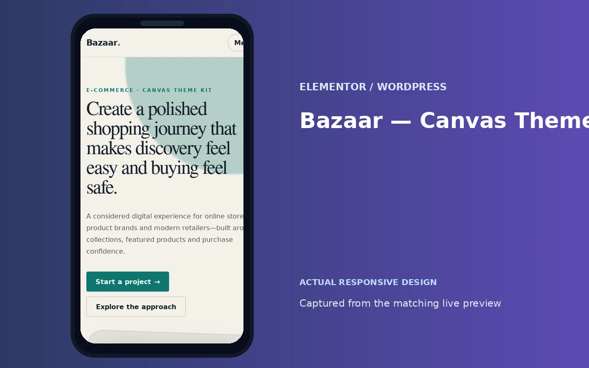 Bazaar — Canvas Theme Kit screenshot 4