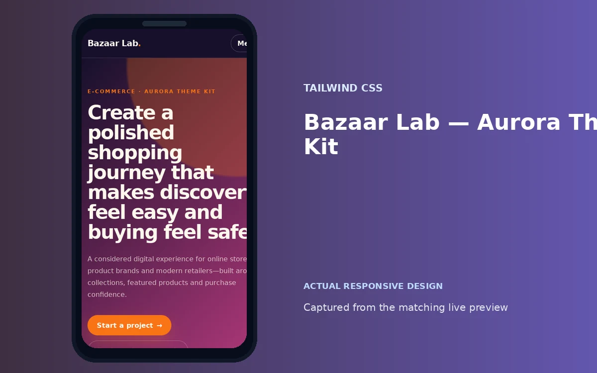Bazaar Lab — Aurora Theme Kit screenshot 4