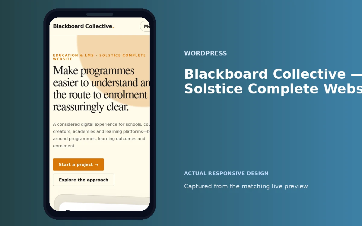 Blackboard Collective — Solstice Complete Website screenshot 4