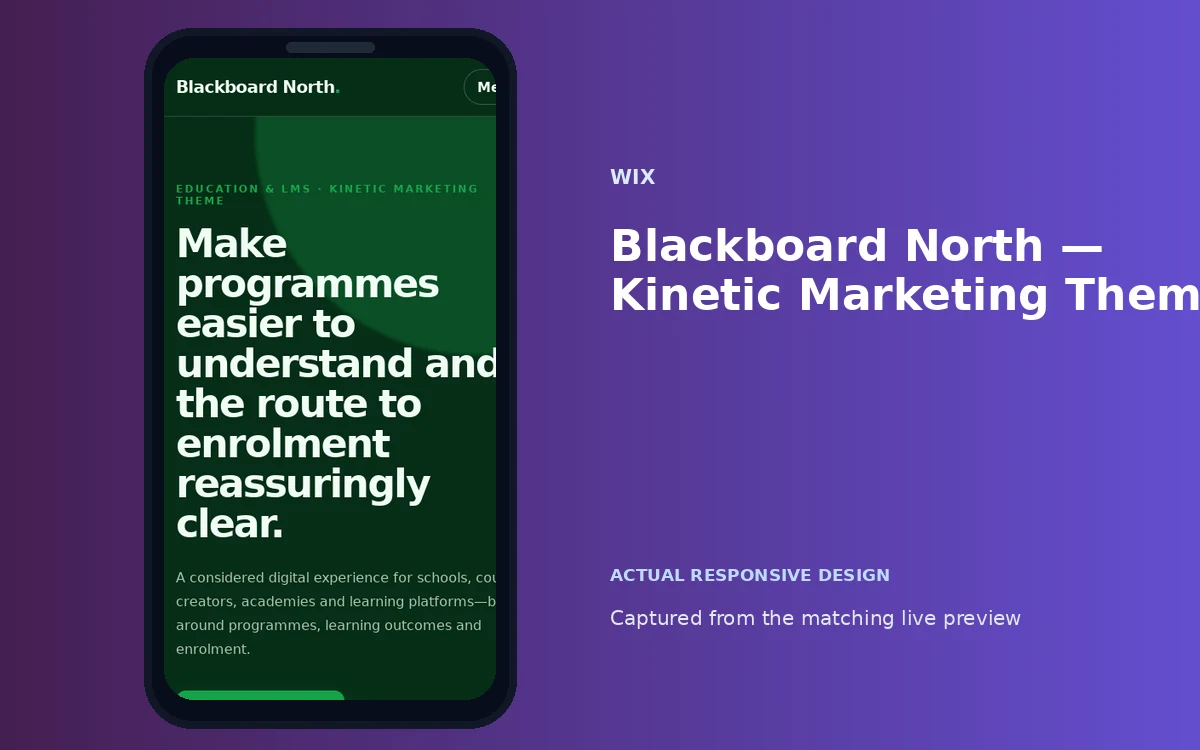 Blackboard North — Kinetic Marketing Theme screenshot 4