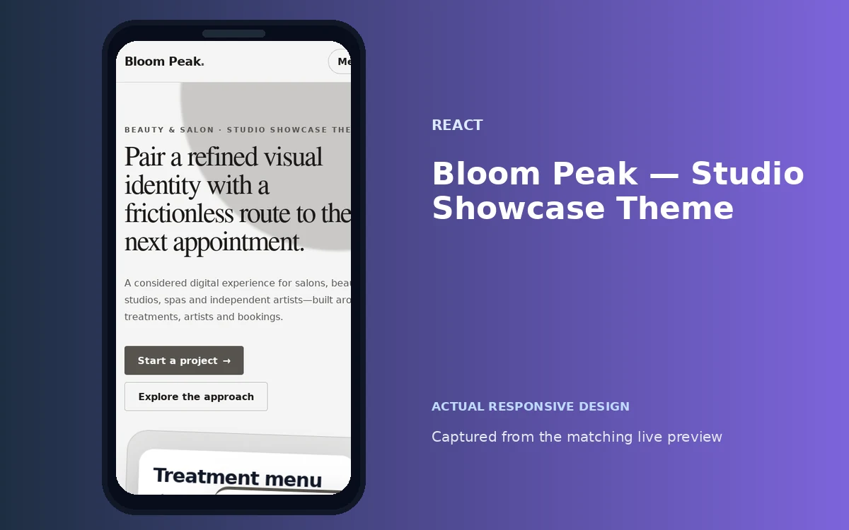 Bloom Peak — Studio Showcase Theme screenshot 4