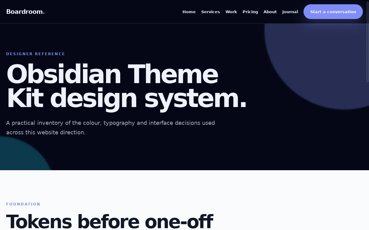 Boardroom — Obsidian Theme Kit screenshot 3