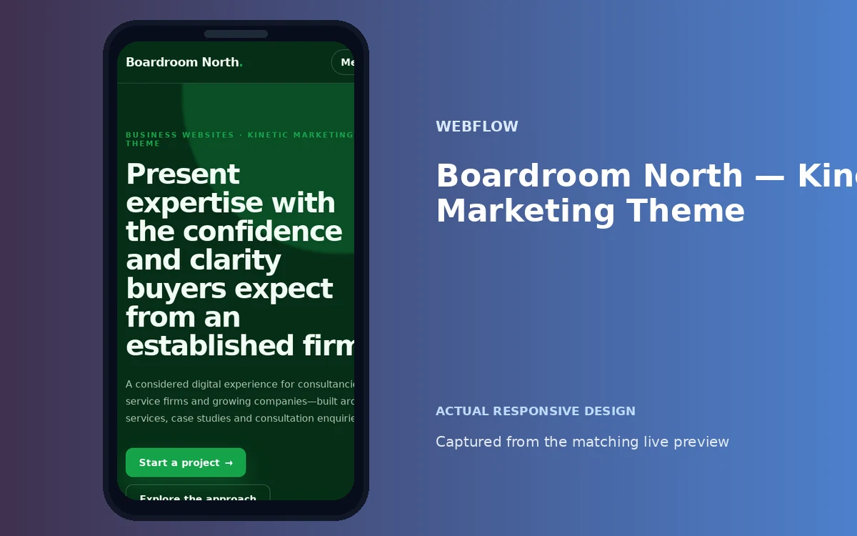 Boardroom North — Kinetic Marketing Theme screenshot 4