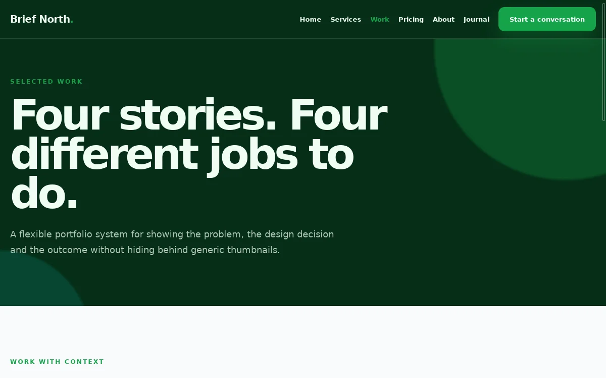 Brief North — Kinetic Marketing Theme screenshot 2