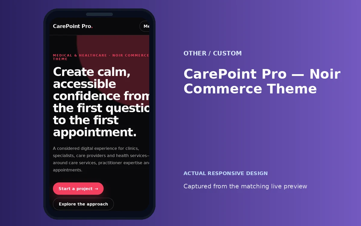 CarePoint Pro — Noir Commerce Theme screenshot 4