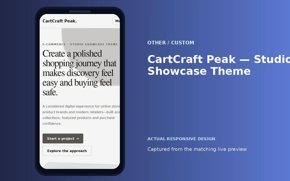 CartCraft Peak — Studio Showcase Theme screenshot 4
