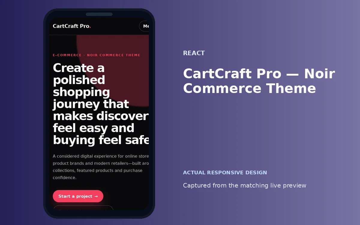 CartCraft Pro — Noir Commerce Theme screenshot 4