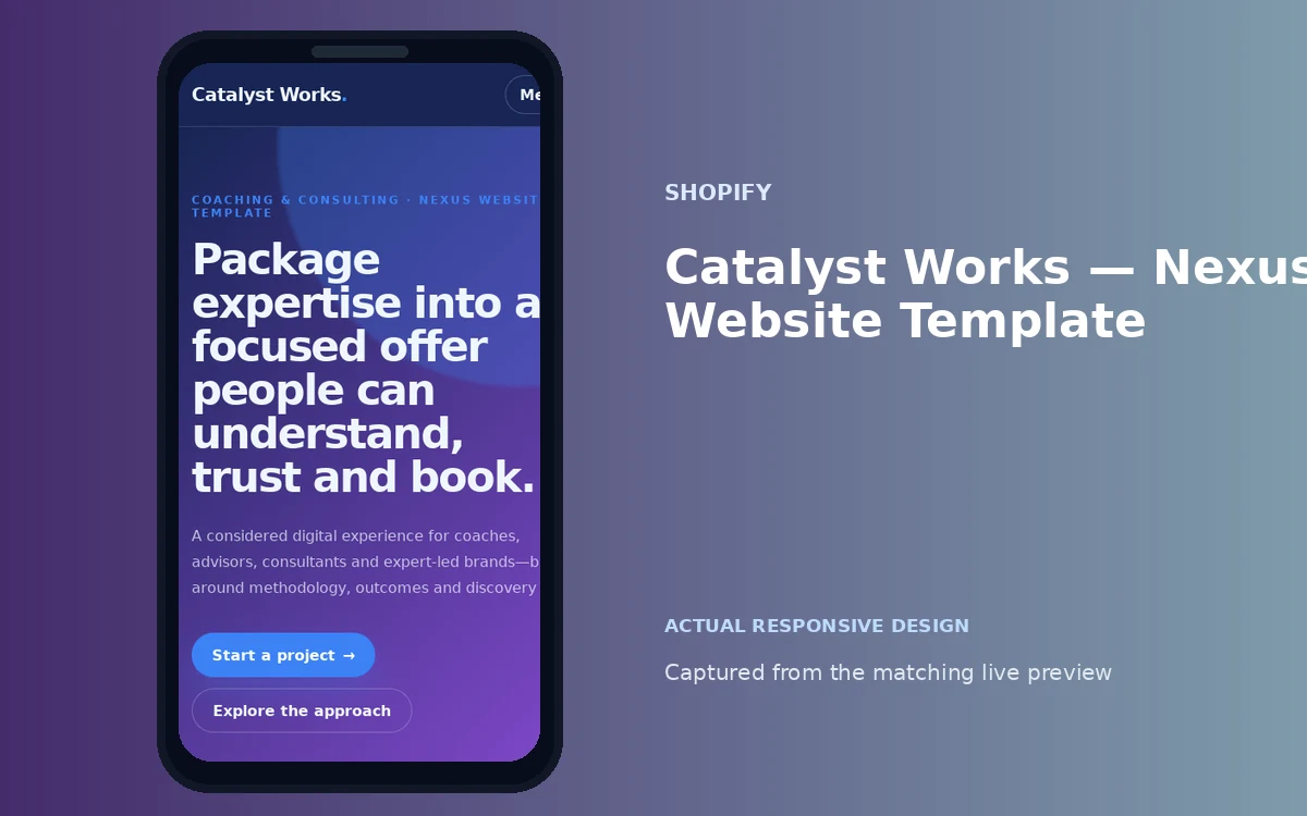Catalyst Works — Nexus Website Template screenshot 4