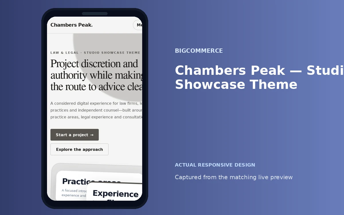 Chambers Peak — Studio Showcase Theme screenshot 4