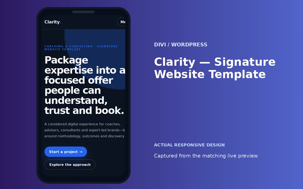 Clarity — Signature Website Template screenshot 4