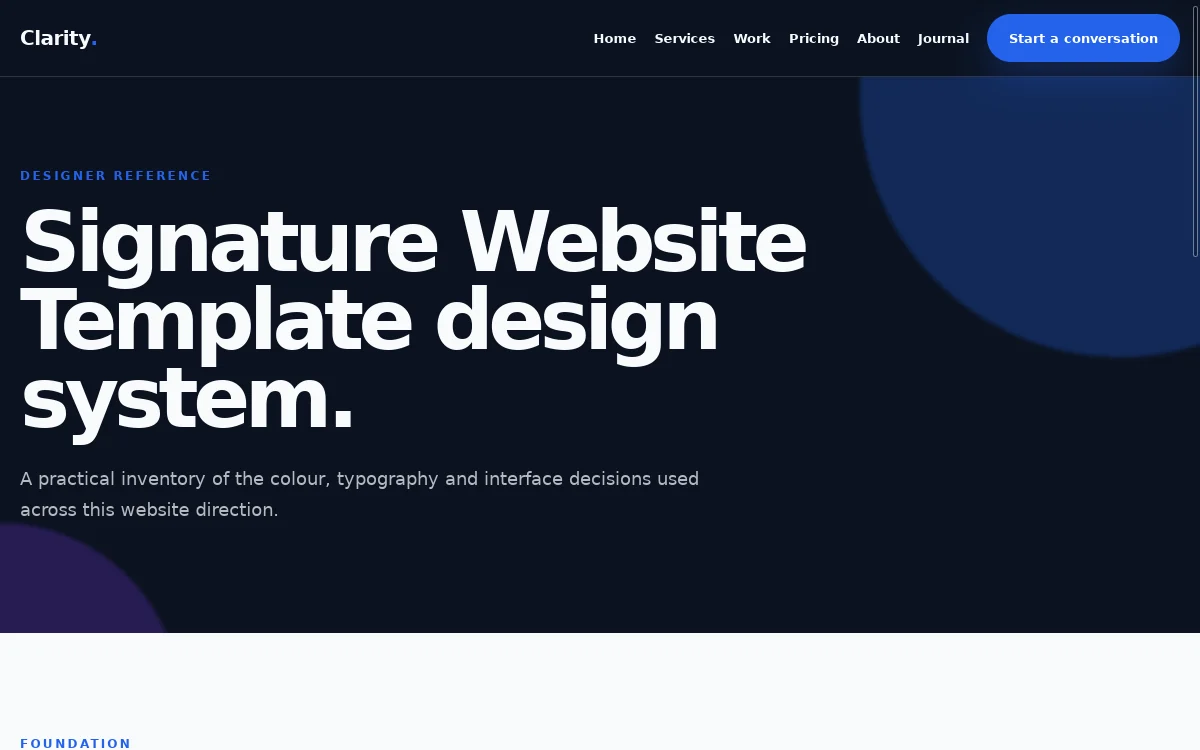 Clarity — Signature Website Template screenshot 3