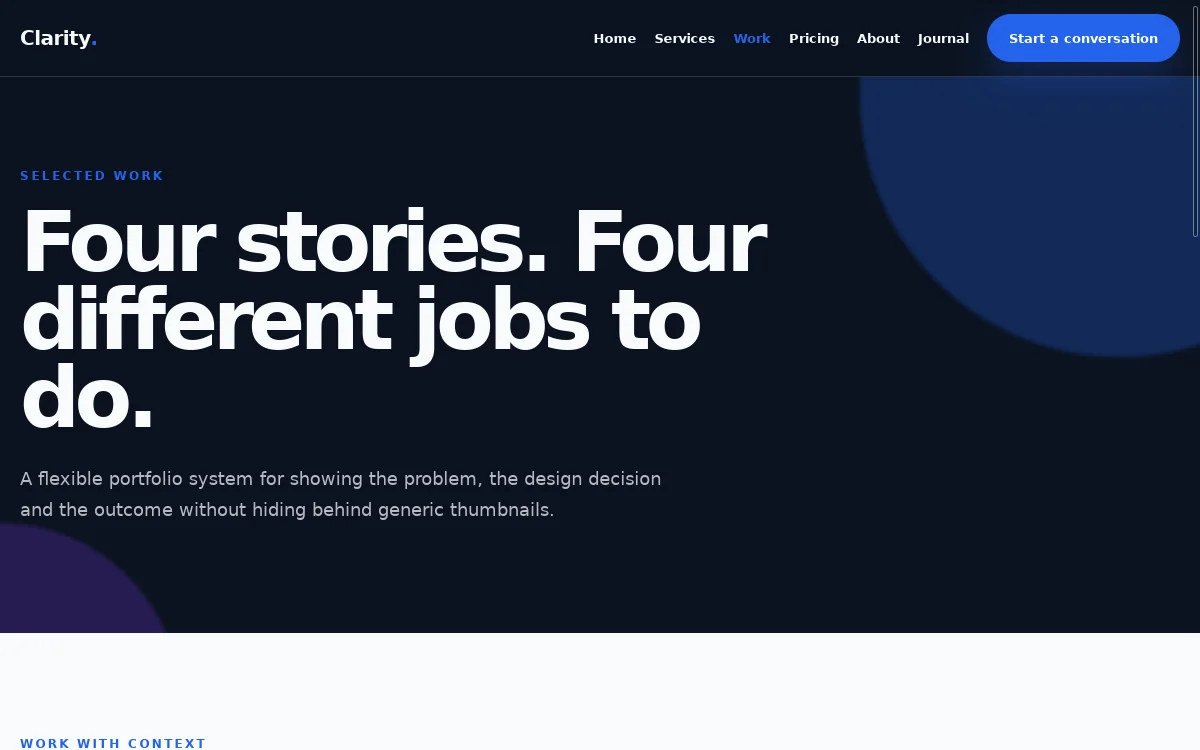Clarity — Signature Website Template screenshot 2