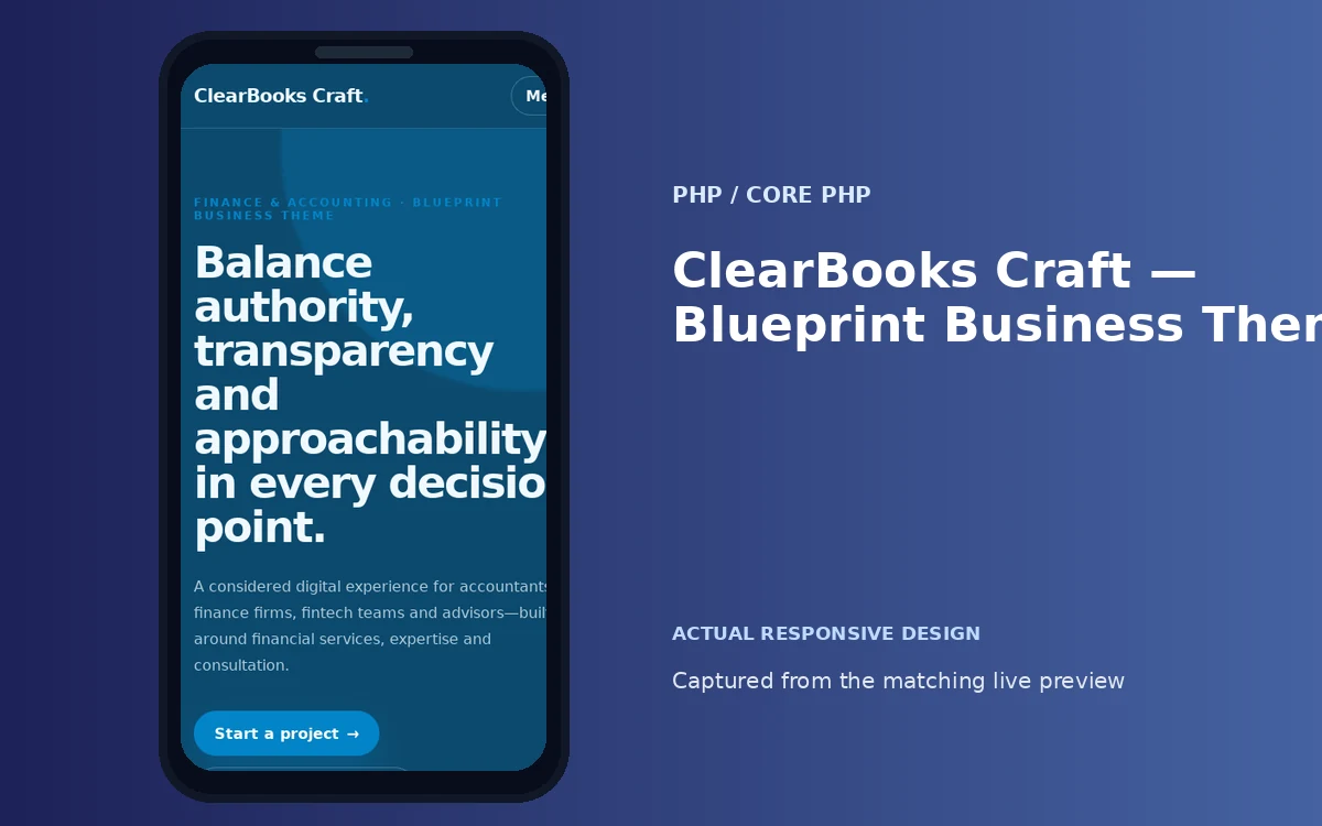 ClearBooks Craft — Blueprint Business Theme screenshot 4