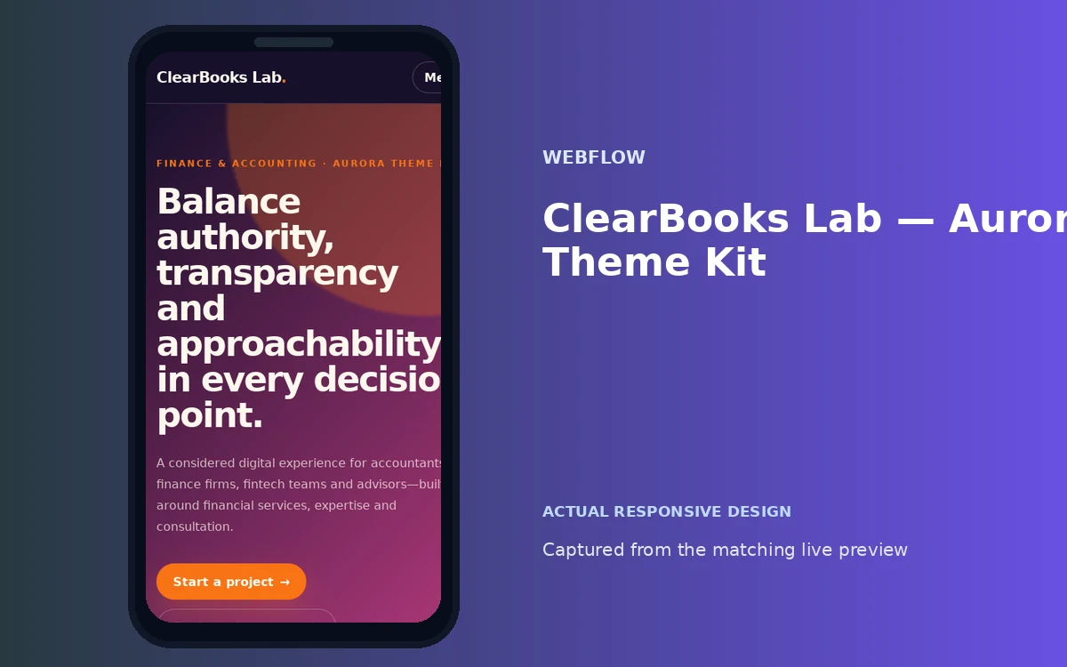 ClearBooks Lab — Aurora Theme Kit screenshot 4
