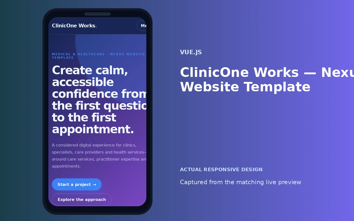 ClinicOne Works — Nexus Website Template screenshot 4