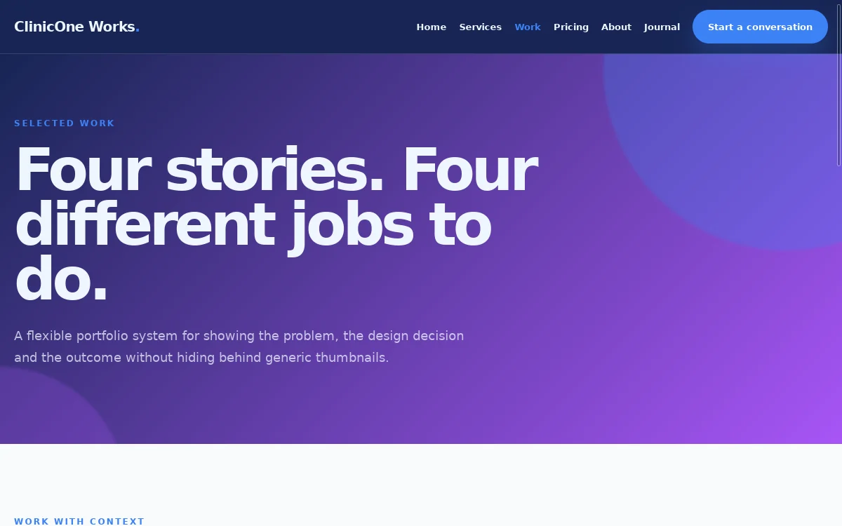 ClinicOne Works — Nexus Website Template screenshot 2