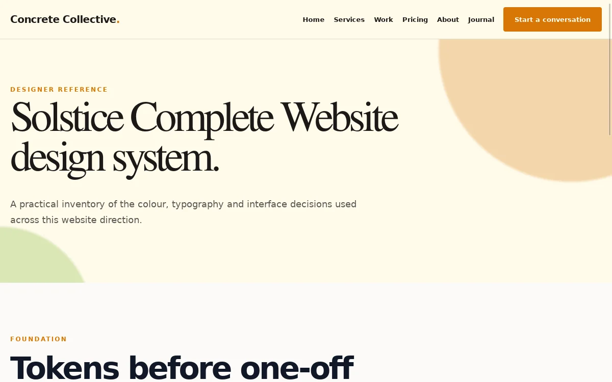 Concrete Collective — Solstice Complete Website screenshot 3