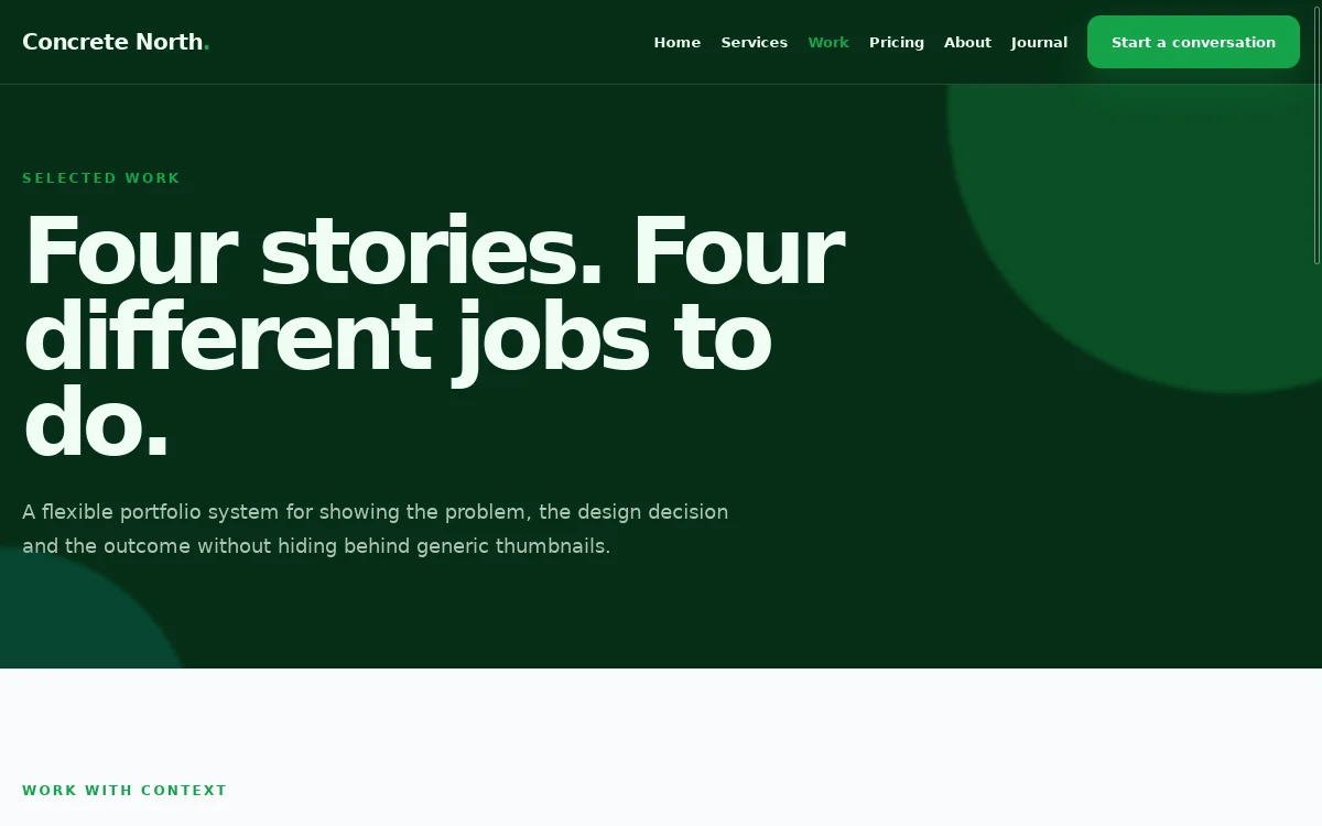 Concrete North — Kinetic Marketing Theme screenshot 2