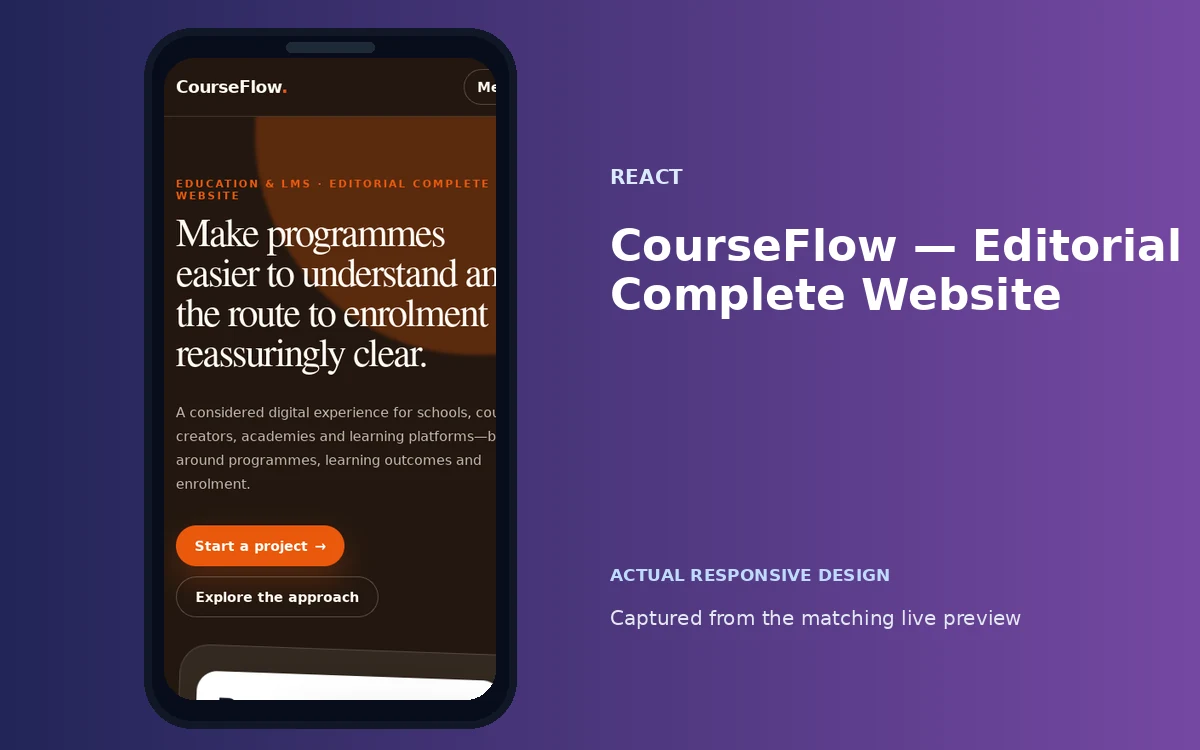 CourseFlow — Editorial Complete Website screenshot 4
