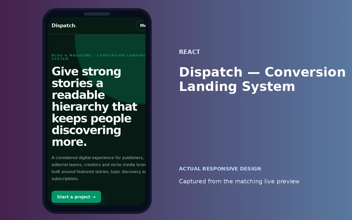 Dispatch — Conversion Landing System screenshot 4