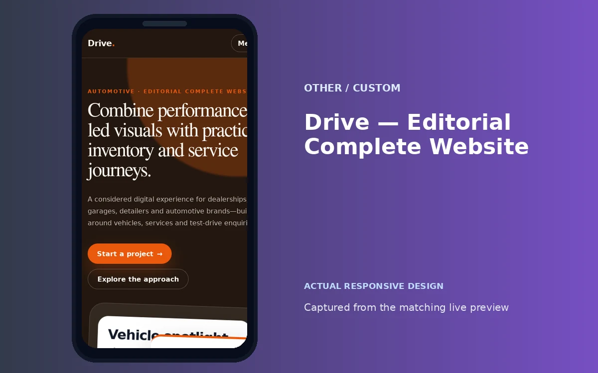 Drive — Editorial Complete Website screenshot 4