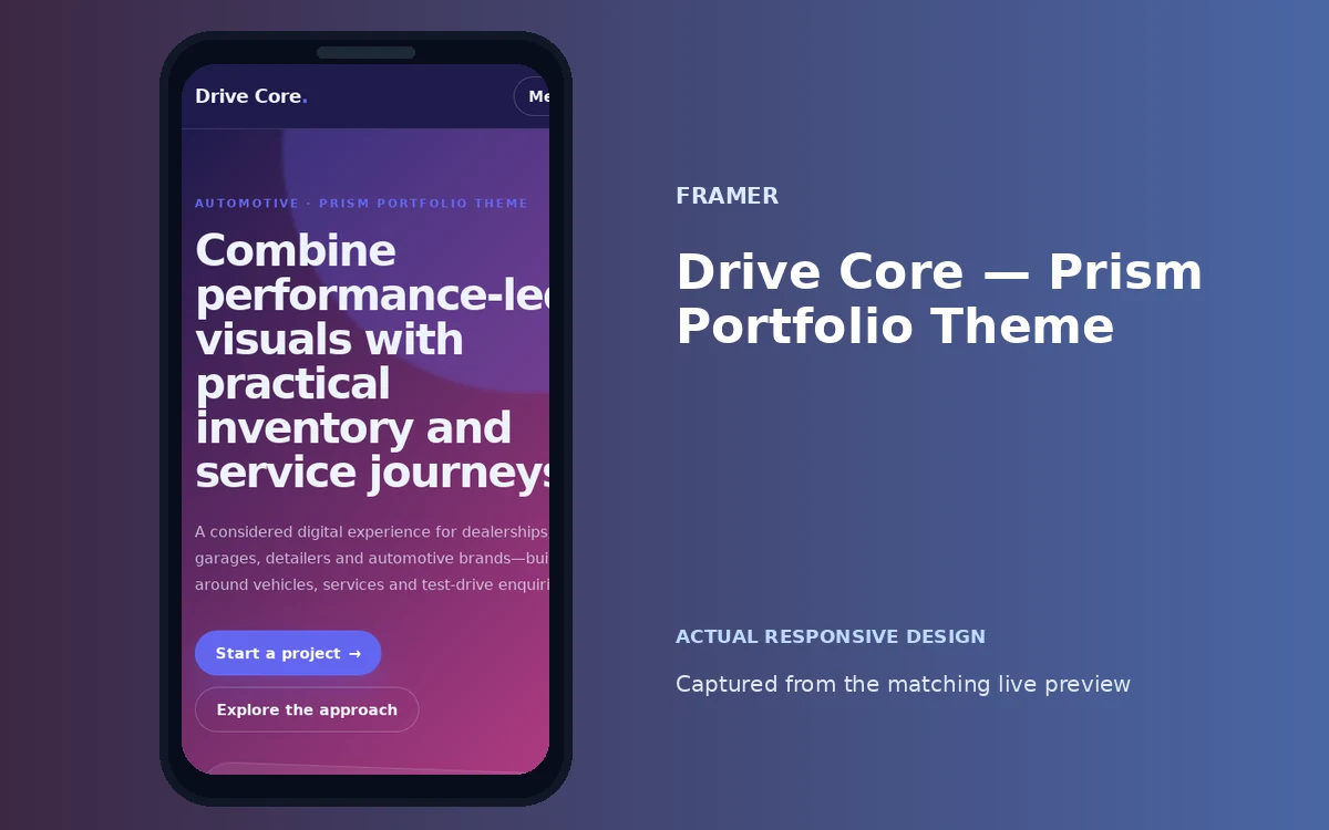 Drive Core — Prism Portfolio Theme screenshot 4