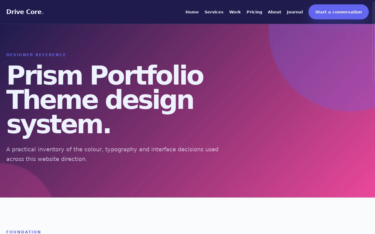 Drive Core — Prism Portfolio Theme screenshot 3
