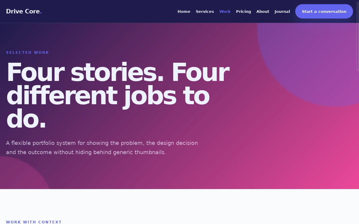Drive Core — Prism Portfolio Theme screenshot 2