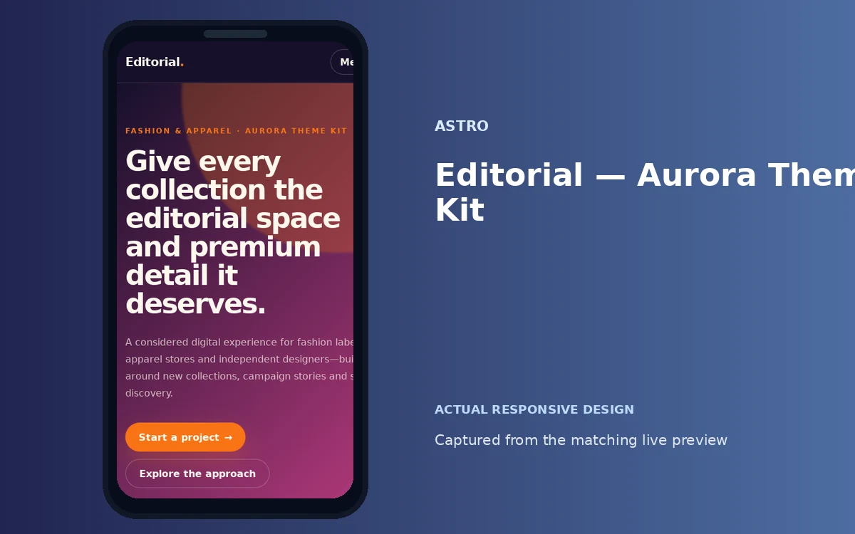 Editorial — Aurora Theme Kit screenshot 4
