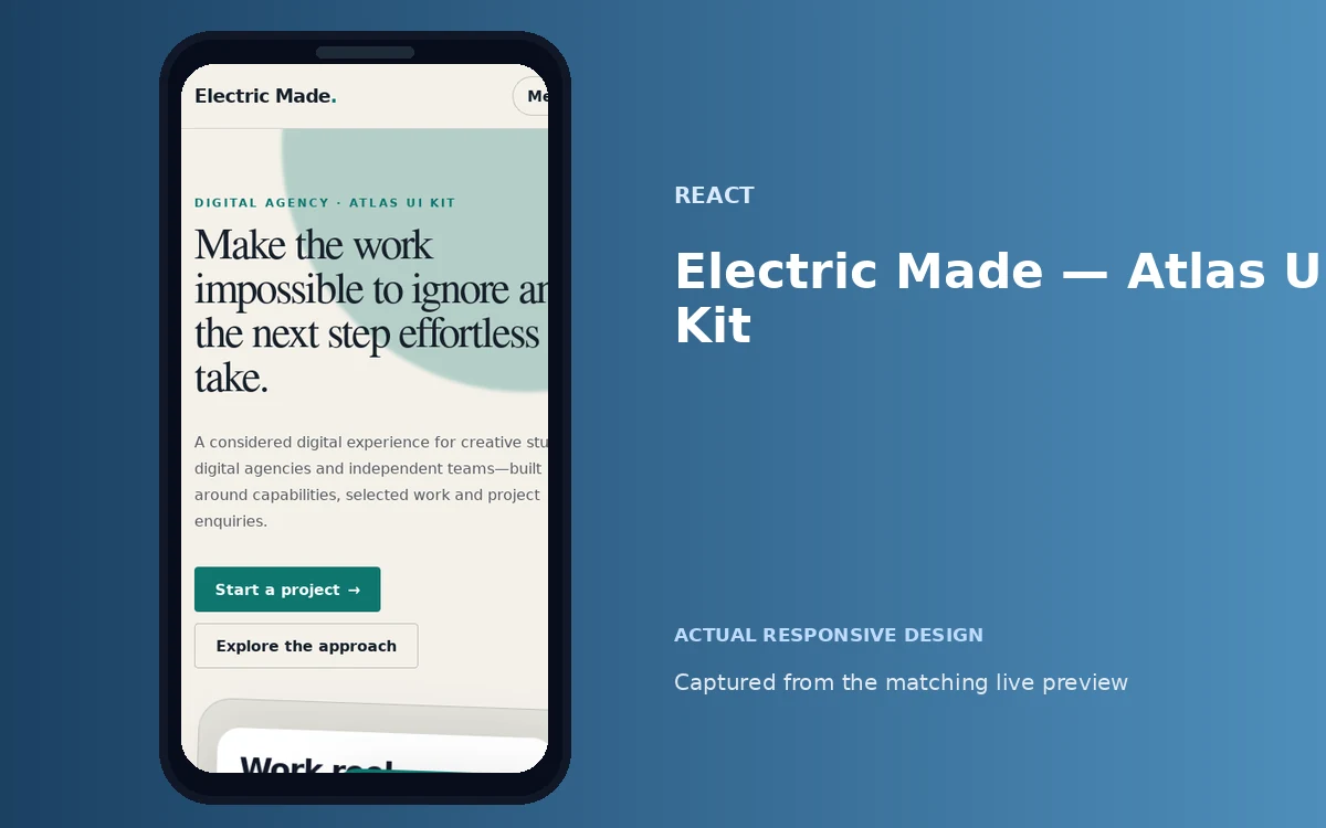 Electric Made — Atlas UI Kit screenshot 4