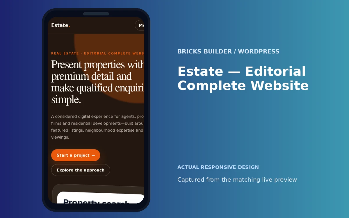 Estate — Editorial Complete Website screenshot 4