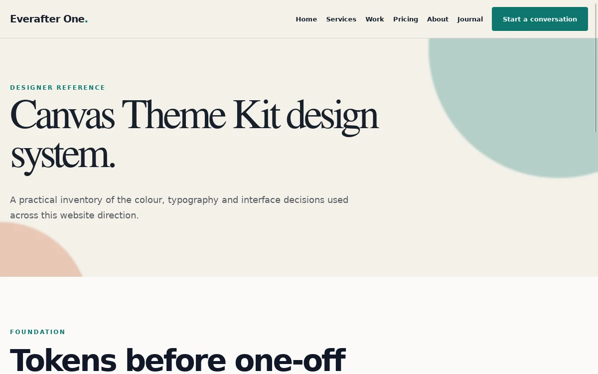 Everafter One — Canvas Theme Kit screenshot 3