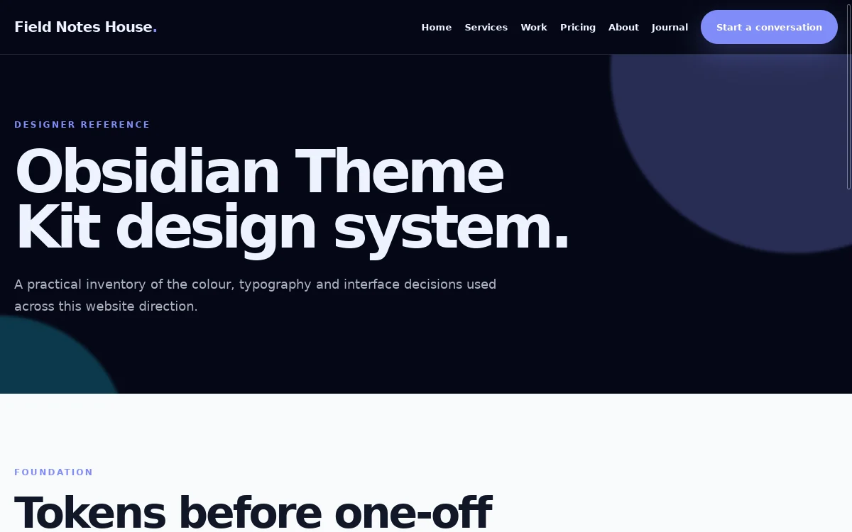 Field Notes House — Obsidian Theme Kit screenshot 3