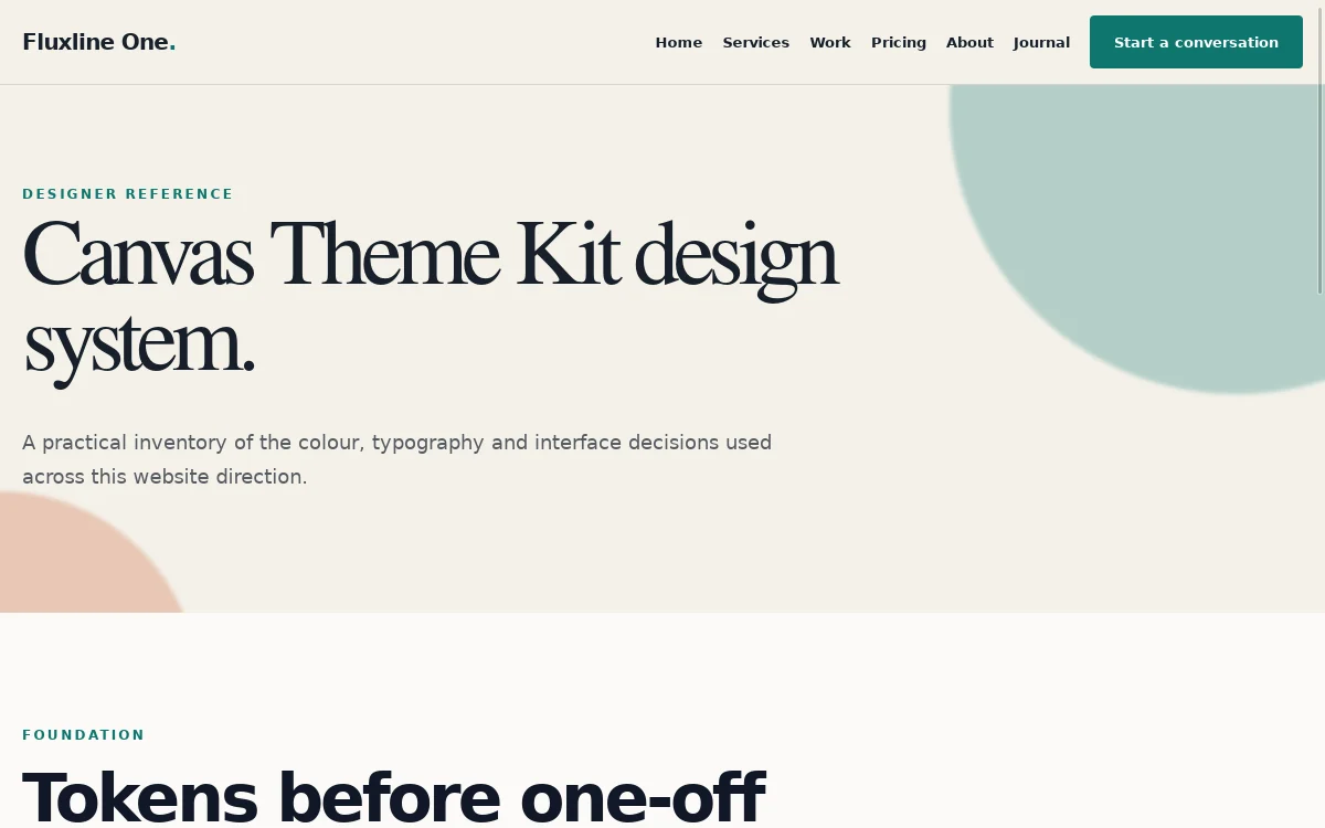 Fluxline One — Canvas Theme Kit screenshot 3