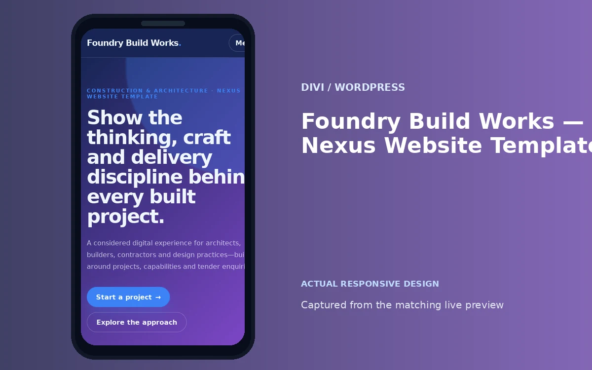 Foundry Build Works — Nexus Website Template screenshot 4