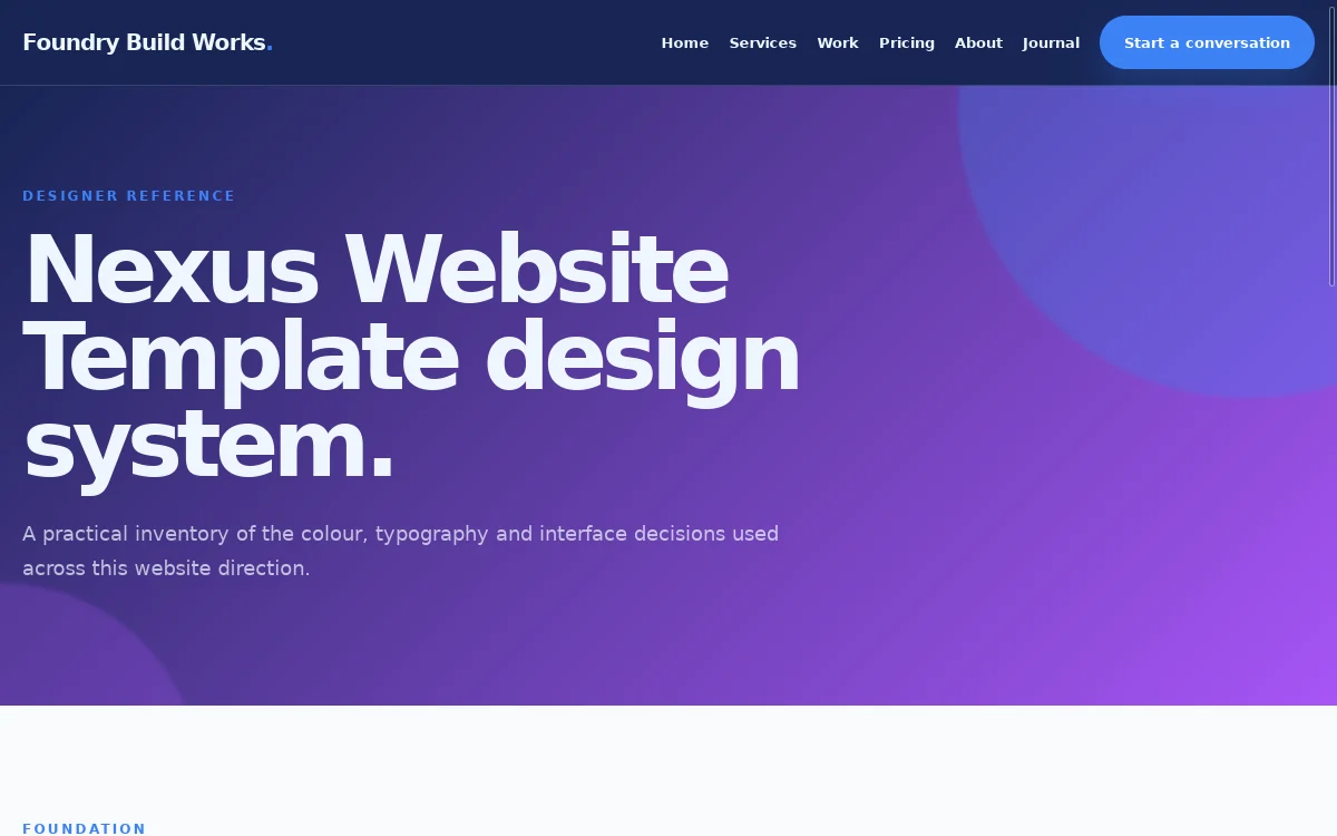 Foundry Build Works — Nexus Website Template screenshot 3