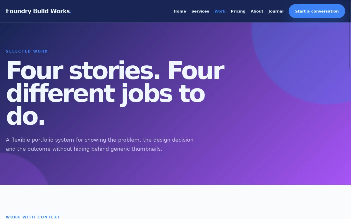 Foundry Build Works — Nexus Website Template screenshot 2