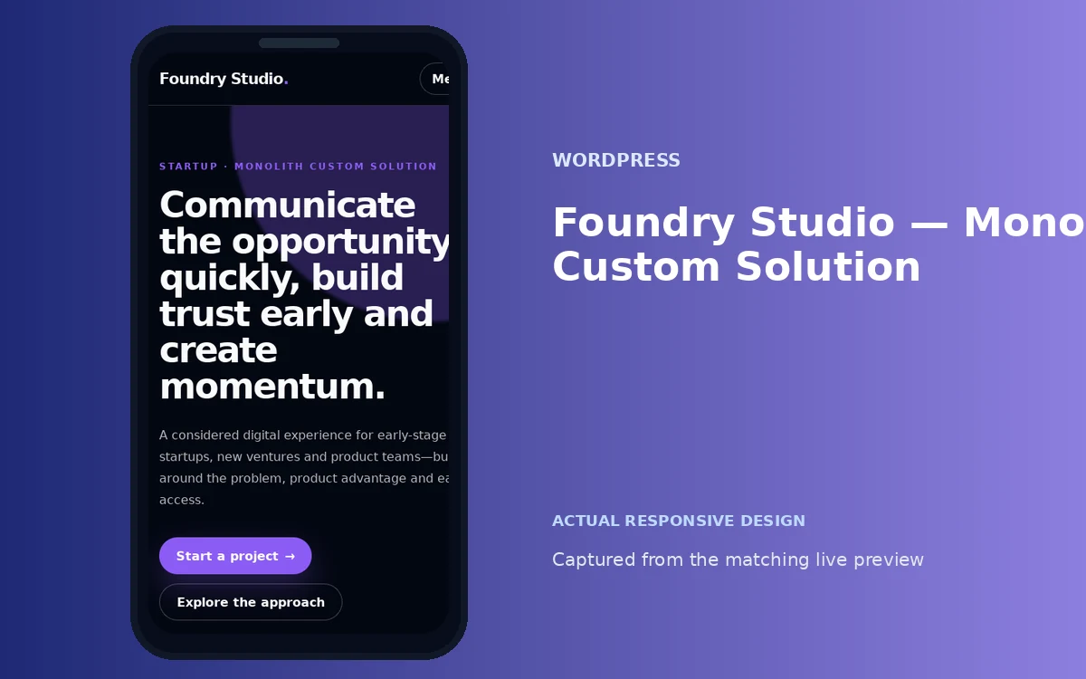 Foundry Studio — Monolith Custom Solution screenshot 4