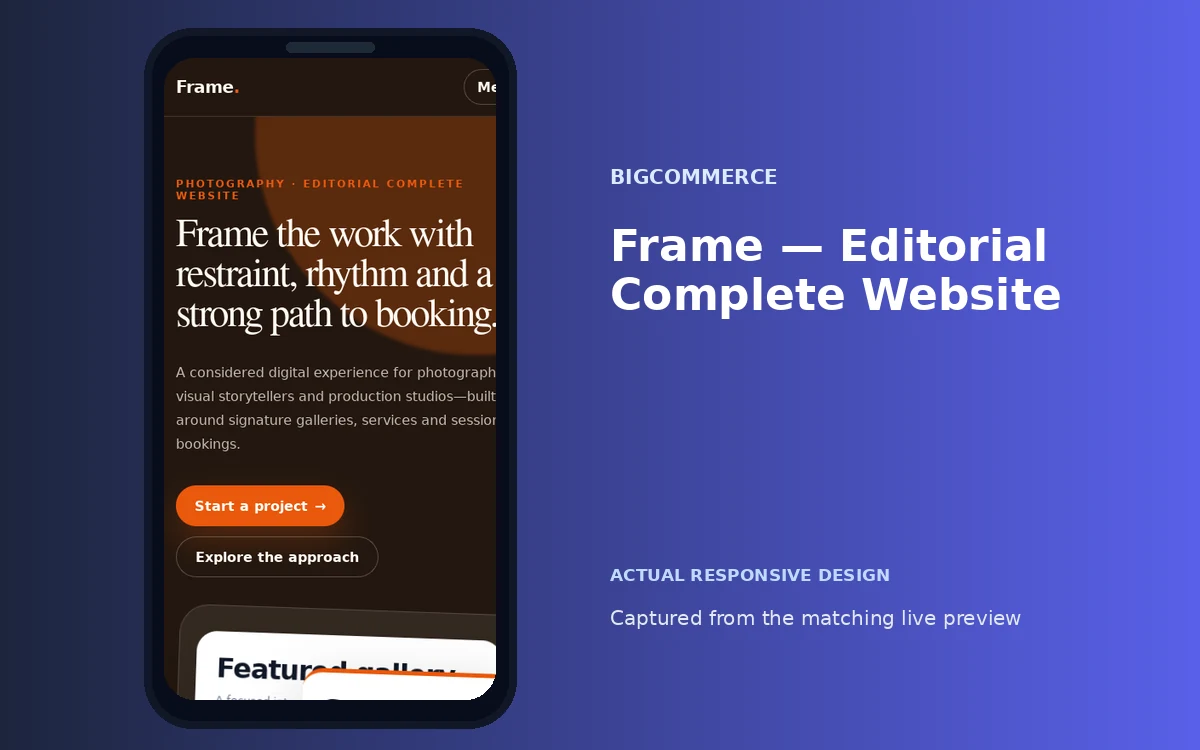 Frame — Editorial Complete Website screenshot 4