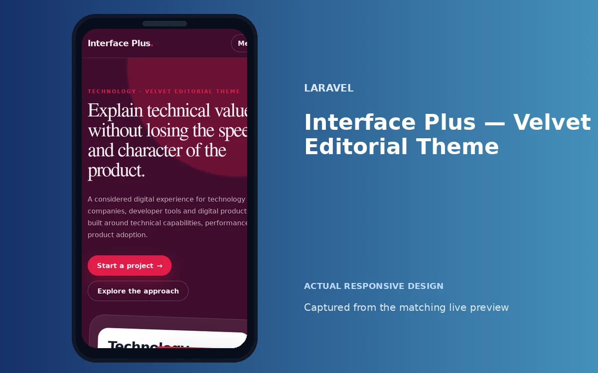 Interface Plus — Velvet Editorial Theme screenshot 4