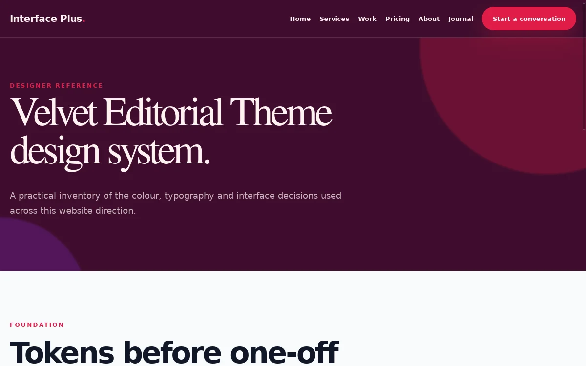 Interface Plus — Velvet Editorial Theme screenshot 3