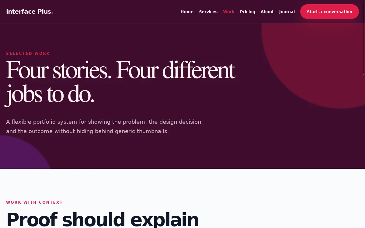 Interface Plus — Velvet Editorial Theme screenshot 2