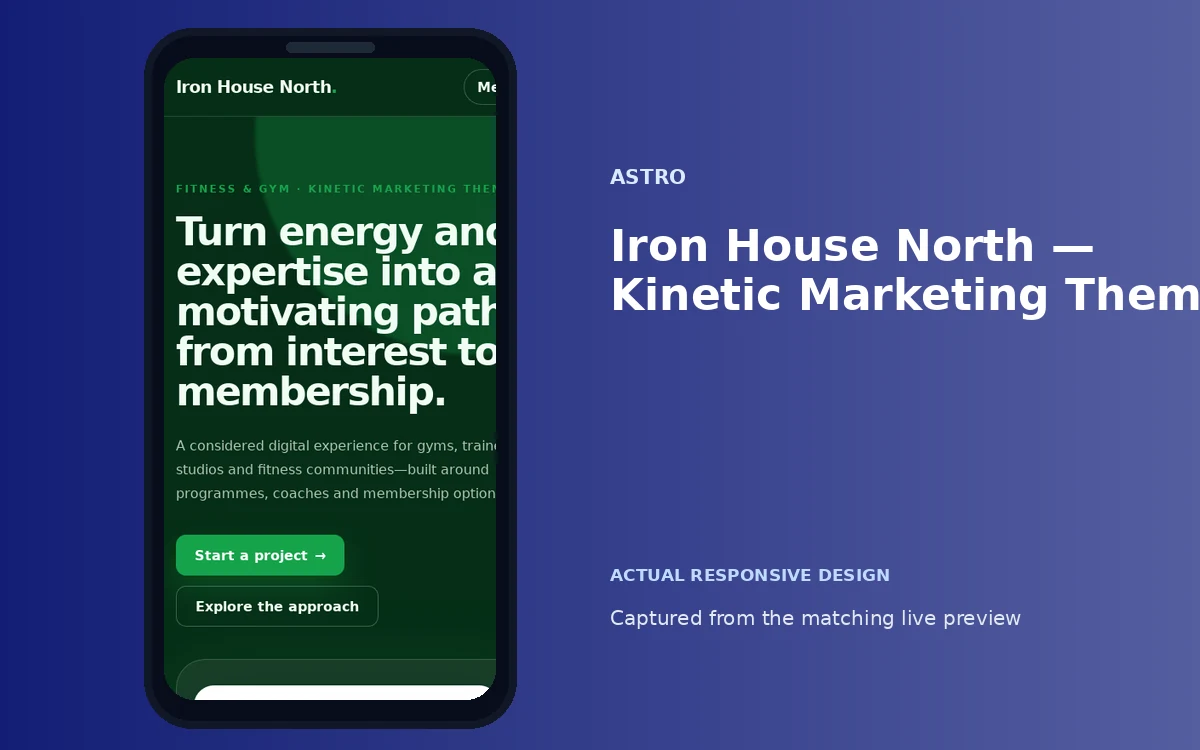 Iron House North — Kinetic Marketing Theme screenshot 4