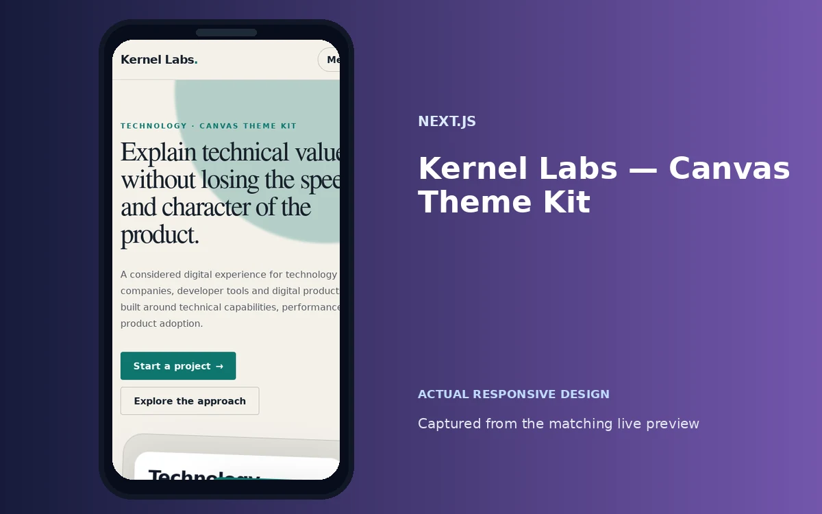 Kernel Labs — Canvas Theme Kit screenshot 4